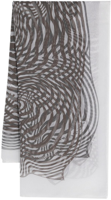 에르메스 중고 2010s 아트 패턴 세미 시스루 스카프