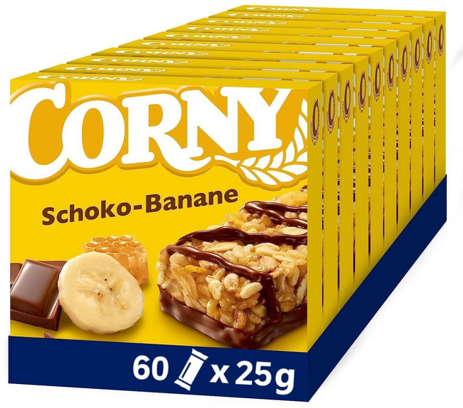 Corny Classic chocolate banana 코니 클래식 초콜릿 바나나 뮤즐리 바 10팩, 수량, 150g