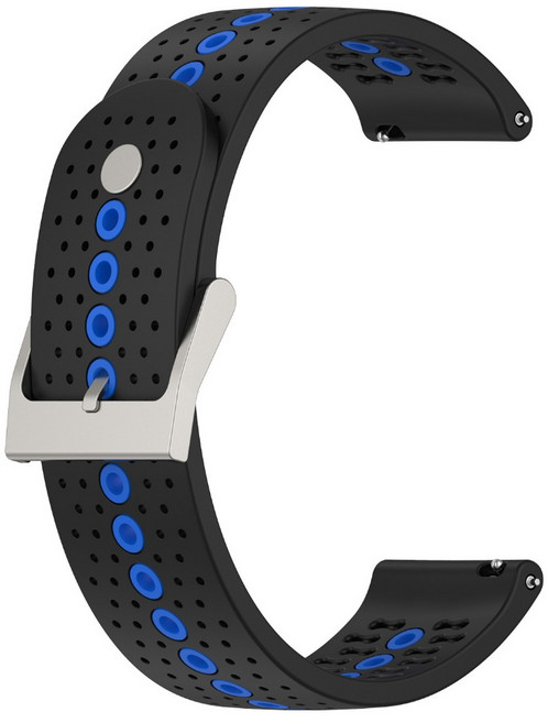 Garmin vivoactive 6 / 5 GPS 運動矽膠錶帶 20mm 腕帶, 黑藍, 1個