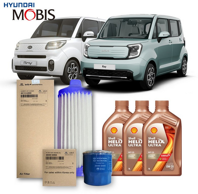 더뉴 레이 1.0 가솔린 (22년식 이후) 순정필터+쉘합성유, 1개