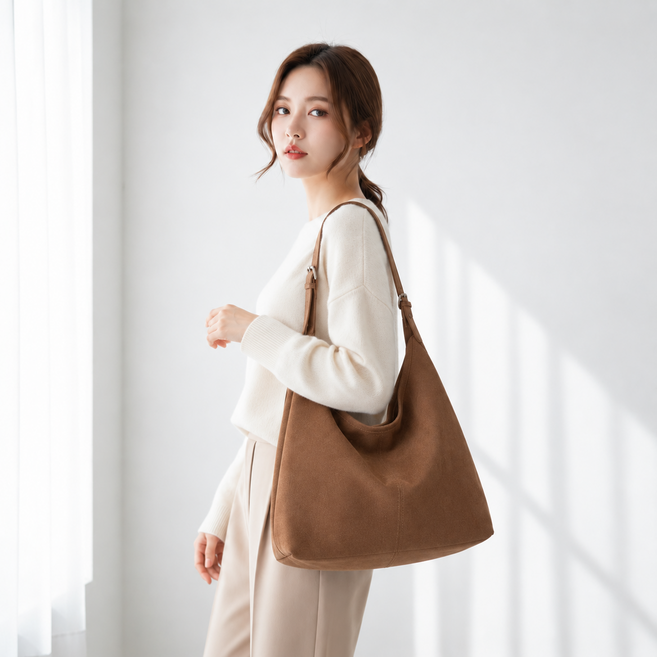 8위 - 르세라 스웨이드 숄더백 고급 파우치 증정