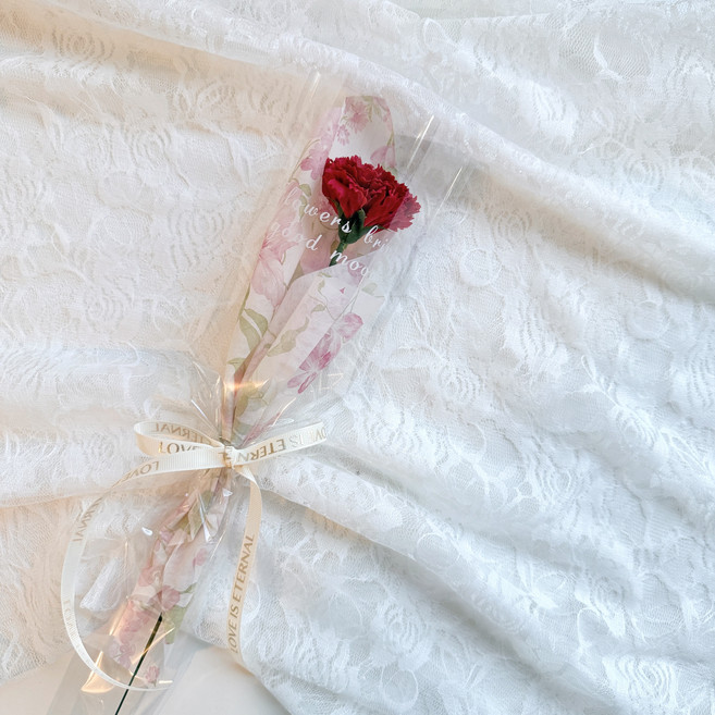 香皂康乃馨花束 母親節花束, 單朵康乃馨-紅色, 1件