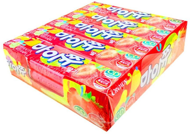 [3개묶음] 마이쮸 딸기 스틱 44g 1개 아이 사무실 간식 크라운 마이쮸딸기 마이쮸딸기맛 jj0*613bu, 15개