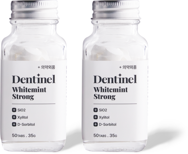 덴티넬 화이트민트 스트롱 고체치약 자일리톨 치아 미백, 2개, 35g