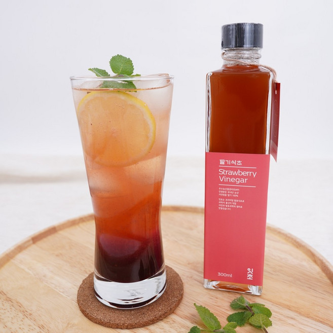 잇초 수제 물에 타먹는 과일 딸기 식초 자연 발효식초 천연 건강음료 100ml / 200ml / 300ml, 1개