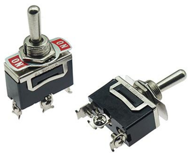 토글스위치 ON OFF 3단3P 검정 E-TEN1122, 1개