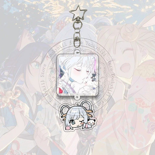 초가구야공주 달빛 정원 가구야 이로하 루나미 야치요 아크릴 키링, 14, 7cm