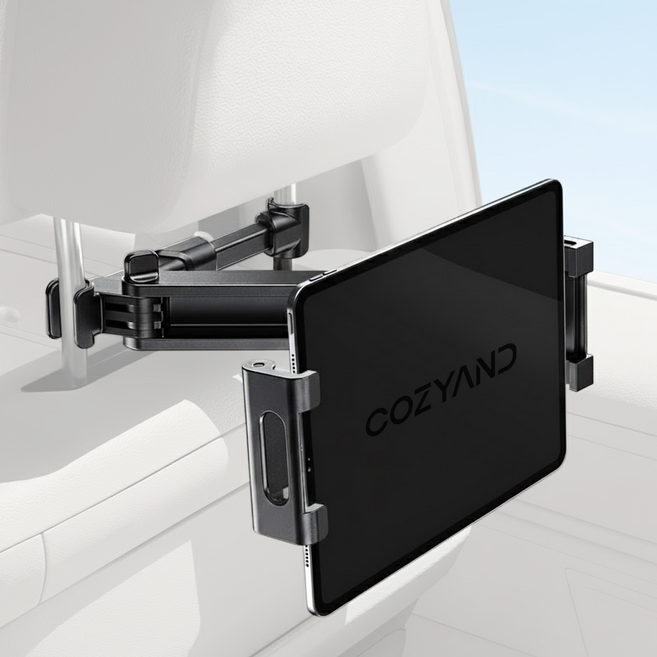 코지앤드 차량 뒷자석 헤드레스트 거치대, 블랙, 1개