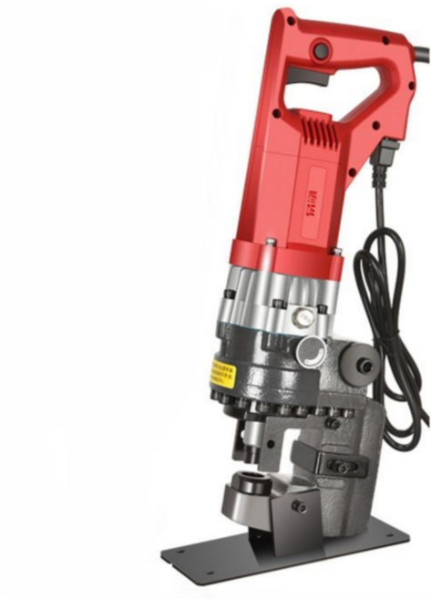 PowerPro 힘좋은 전동 유압 펀칭기 고전력 2300W 10mm 천공기 구멍 뚫기, 1세트, 2300W (8mm두께)