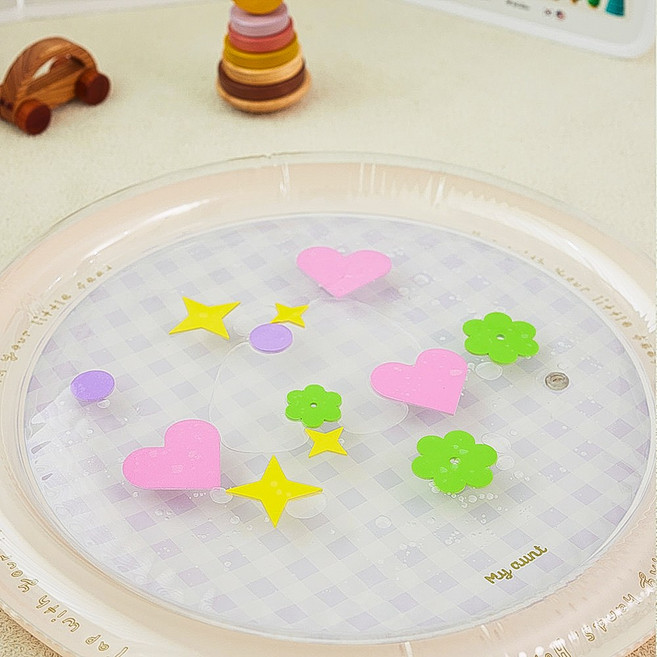 마이앤트 워블보블 워터매트 아기 터미타임 촉감놀이 신생아 대근육 소근육 감각발달, 하트플라워