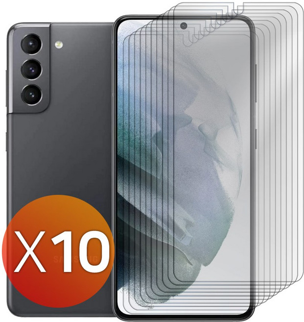 넥스트모바일 5+5 갤럭시 S21 S21플러스 S21울트라 지문 항균 평면 액정 보호 PET 필름, 10개