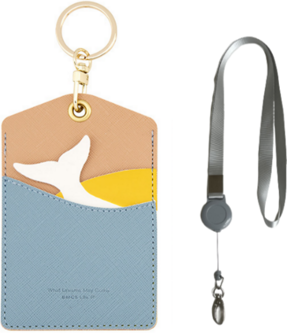 큐앤캐롯 귀여운 애니멀 카드케이스 키링 목걸이