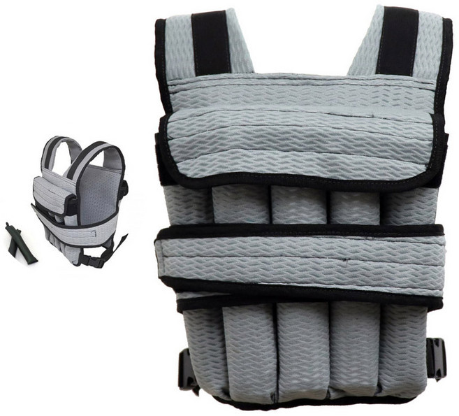 헬스 중량조끼 20kg 중량베스트 근력운동 유산소운동, 그레이