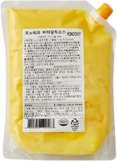버터갈릭소스 1kg 감자튀김 크림새우 갈릭 허니버터 청년다방 모노마트 마로푸드, 16개
