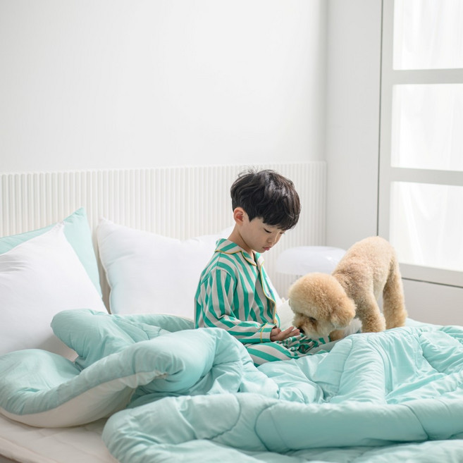 슬리안 먼지없는 알러지케어 모달 옥수수솜 사계절 차렵이불 세트