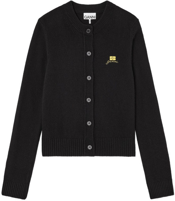 가니 로고 자수 가디건