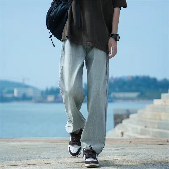男士牛仔褲長褲直筒牛仔褲復古牛仔褲韓版牛仔褲寬鬆牛仔褲彈力牛仔褲男士牛仔褲黑色牛仔褲藍色牛仔褲