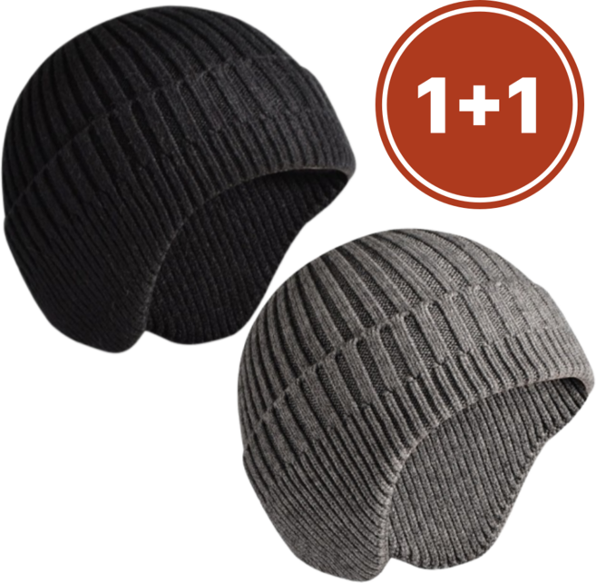 루아유 귀달이 비니 귀도리 귀덮개 니트 모자