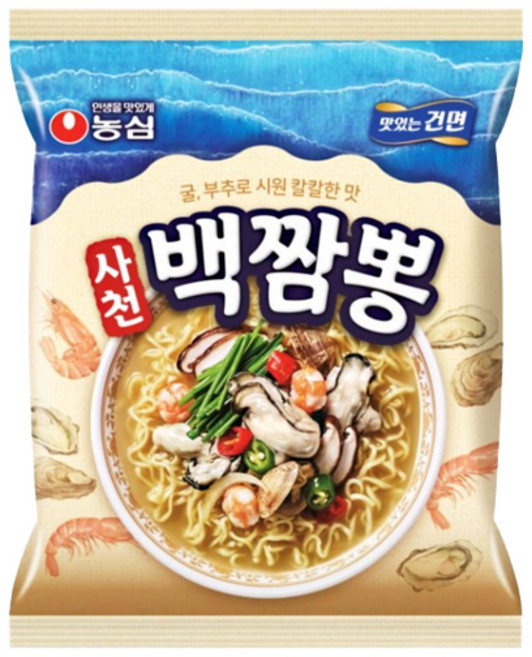 농심 사천 백짬뽕 봉지라면 94g, 1개