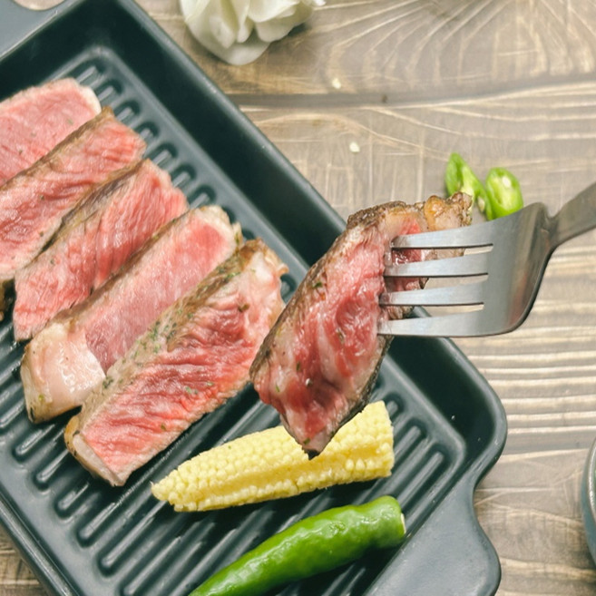 국내산 립아이 스테이크 600g 구이 꽃등심 갈비살, 1개