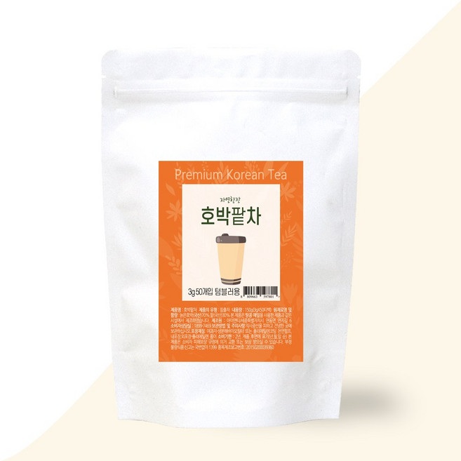 자연한잔 호박팥차 텀블러용 주문후생산 국산, 1개, 50개입, 150g