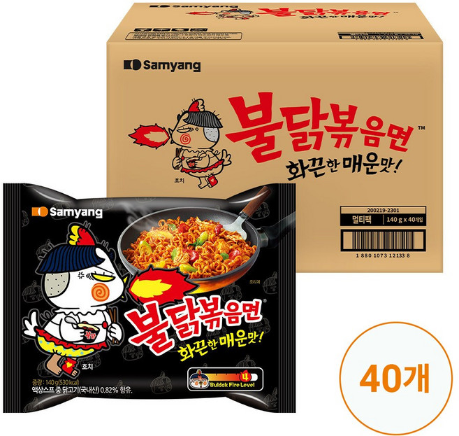 삼양 불닭볶음면 봉지라면, 40개