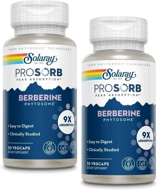 솔라레이 베르베린 피토솜 캡슐 SOLARAY Berberine Phytosome, 2개, 30정 - 쿠팡