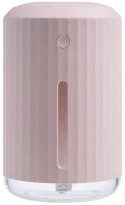 QDY 휴대용 미니 가습기 야간 조명이있는 320ml USB 가습기 오일 디퓨저 책상 침실 자동차 오피스 여행용, 80x80x130mm, 플라스틱, 분홍