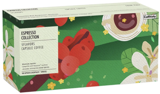 네스프레소호환캡슐 네스프레스 이탈리아커피 카피탈리 100개, 1박스, 1개입, 5.5g