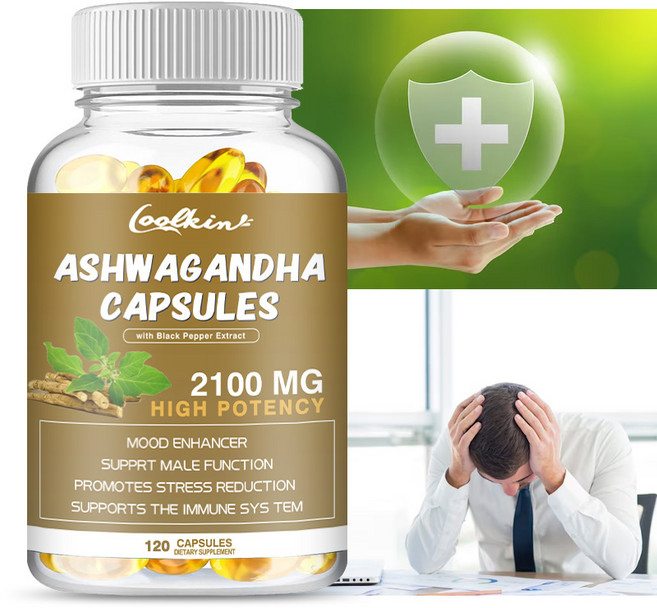 Coolkint Ashwagandha 膠囊 2100mg 高效複方 黑胡椒萃取, 120組