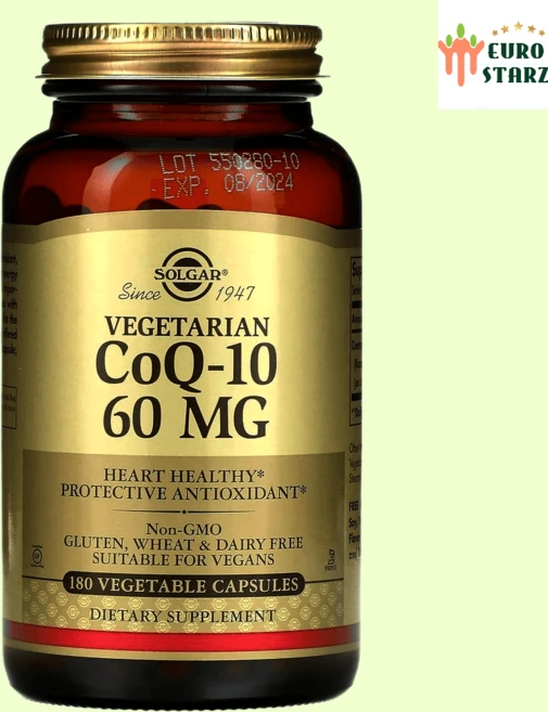 솔가 베지테리안 CoQ-10 60mg 글루텐 프리 무설탕 베지터블 캡슐, 1개, 180정 - 쿠팡