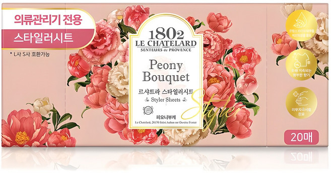 르샤트라1802 의류관리기 전용 스타일러시트 피오니부케 본품, 20개입, 1개