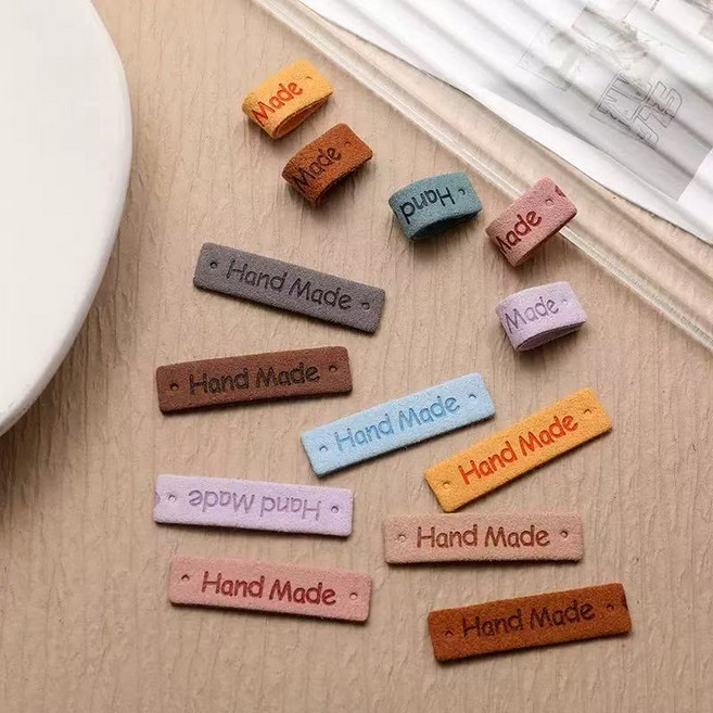 픽클리 핸드메이드 10종 라벨 가죽, 50개, 혼합색상