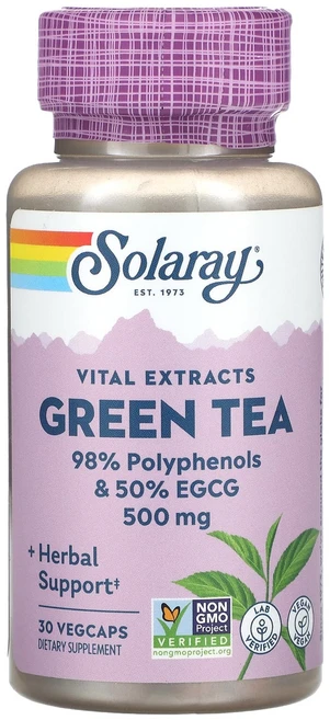 Solaray 필수 추출물 녹차 500mg 베지 캡슐 30정, Solaray필수추출물녹차500mg베지캡슐30정, 1개 - 쿠팡