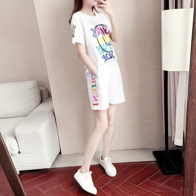 여름 에어로빅 상하의 세트 운동복 댄스복 트레이닝복 캐주얼 줌바 긴바지 빅사이즈 에스티 반