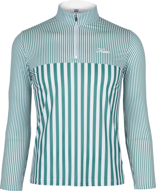 몽크로스 조르지오페리 골프 여성 스트라이프 하프넥 집업 티셔츠