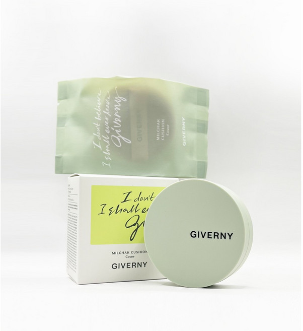 지베르니 밀착 커버 쿠션 파운데이션 본품 12g + 리필 12g 세트, 1개