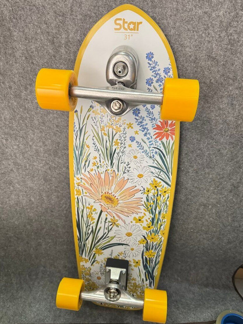 32寸專業免蹬陸地衝浪板 滑板練習板 刷街初學者專業板 衝浪滑雪練習板, 如圖所示, 1個