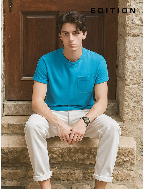 라운드 포켓 반팔 티셔츠 NED2TR1902