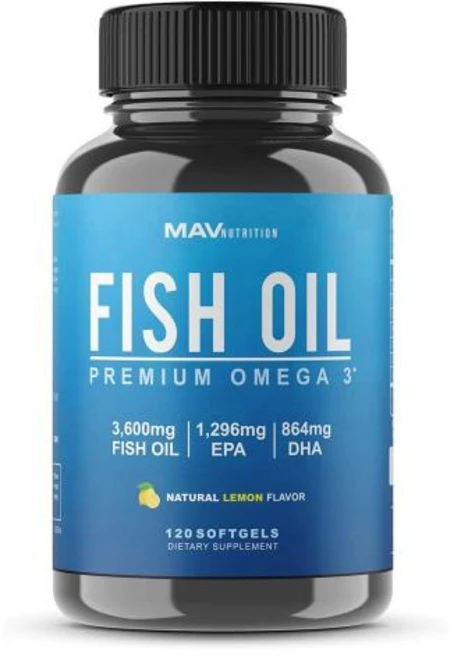 EPA 1296mg DHA 864mg 오메가3 120캡슐 MAV NUTRITION Omega 3 Fish Oil 3 600 mg, 120정, 1개 - 쿠팡