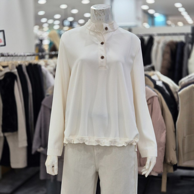 레노마레이디 반넥 카라 블라우스 R2H11WBL020