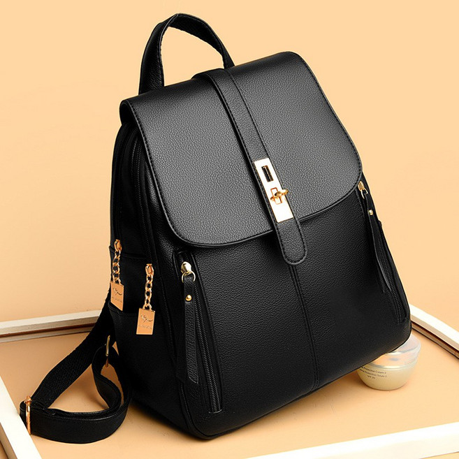 데일리 여성용 가죽 백팩 클래식 직장인 백팩