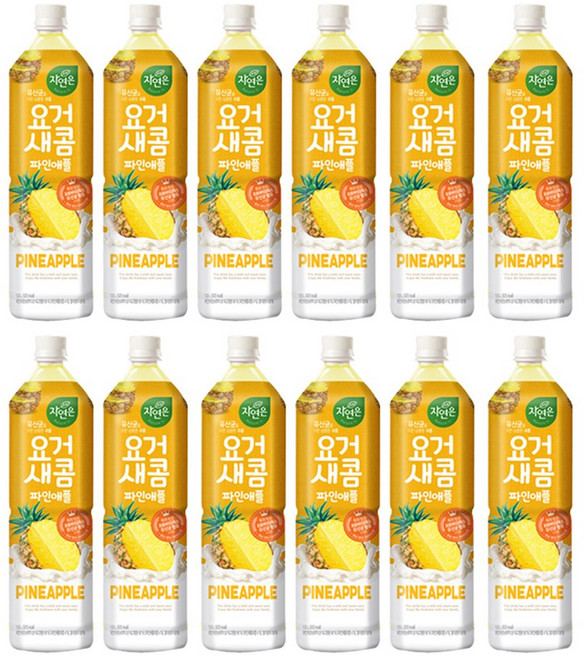 제트스카이 웅진 요거새콤 파인애플, 1.5L, 12개