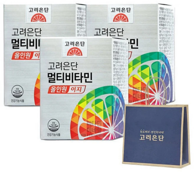 멀티비타민 올인원 종합비타민 이지 작은정제 120정 X 3개(6개월분) +쇼핑백, 3개 - 쿠팡