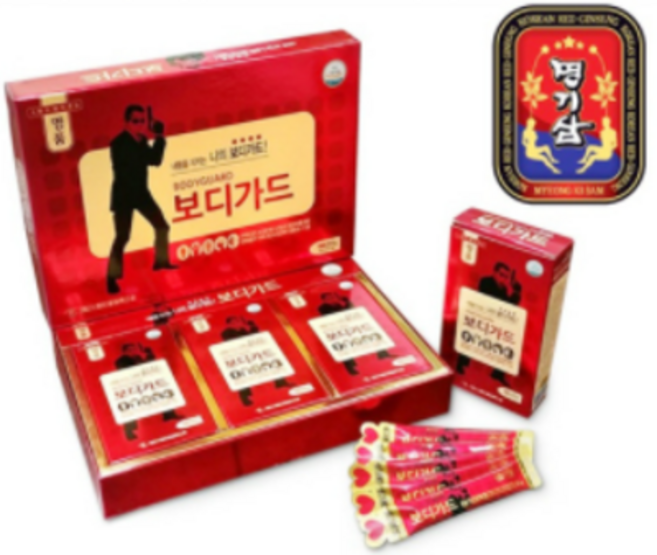 [대한 홍삼 진흥공사] 명기삼 보디가드 홍삼스틱 (쇼핑백포함) (10g x 30P), 300g, 3개