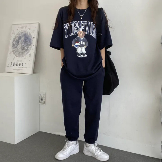 스타일닥터 여성 반팔 조거팬츠 세트 트레이닝복 상하의 세트