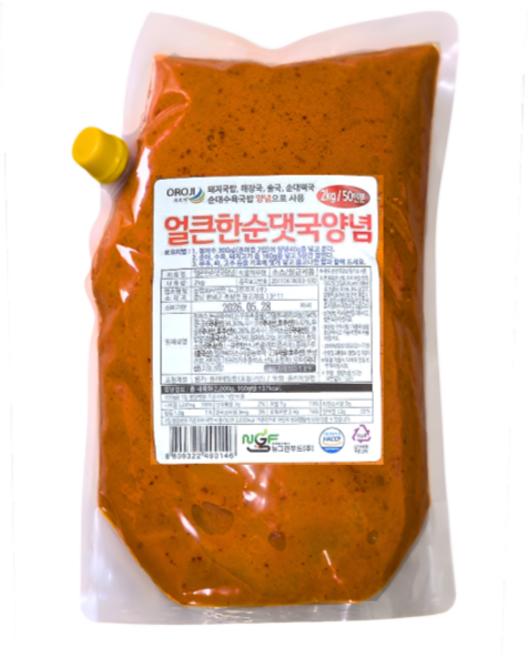 뉴그린 얼큰한순댓국양념 2kg(날짜임박26년5월28일), 1개, 2kg