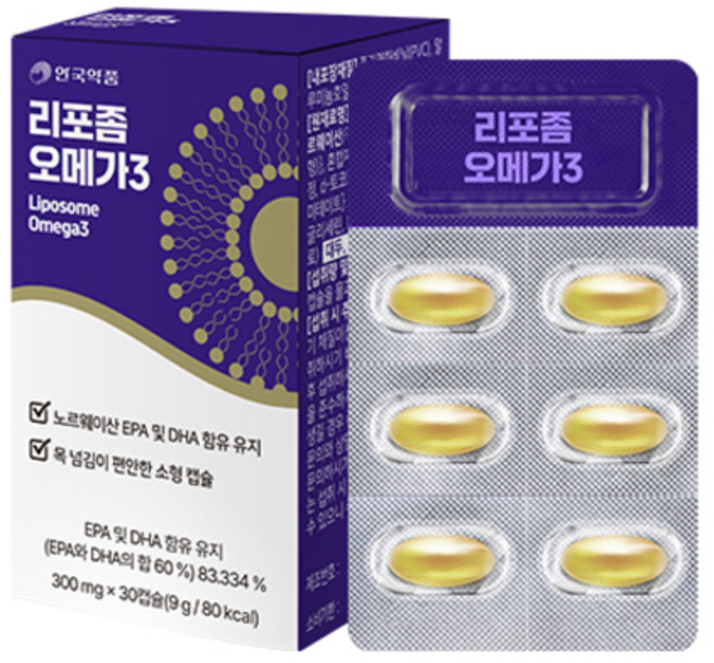 안국약품 리포좀 오메가 3 9g, 30정, 6개