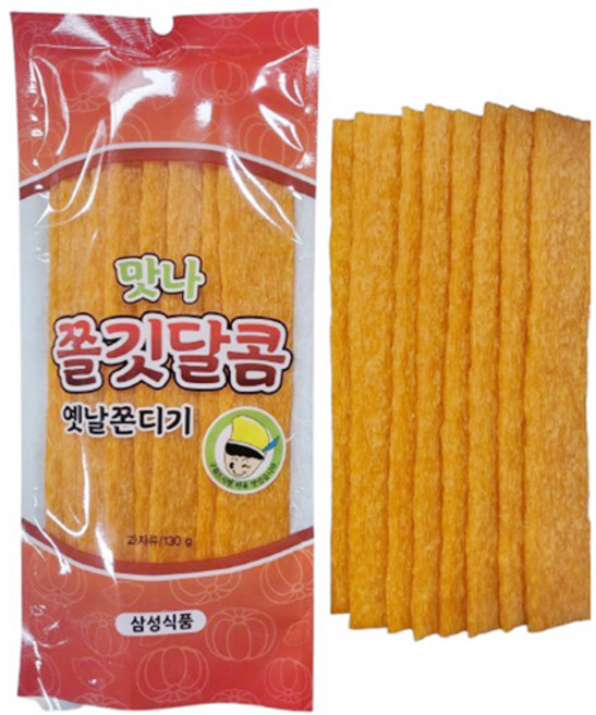 삼성식품 맛나 쫄깃달콤 옛날 쫀디기, 8개, 130g