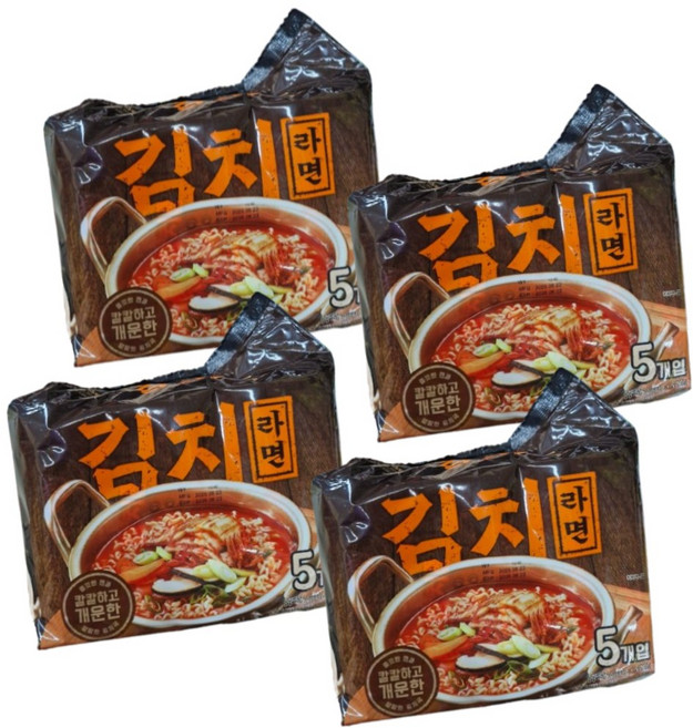 노브랜드 김치 라면 5입, 20개